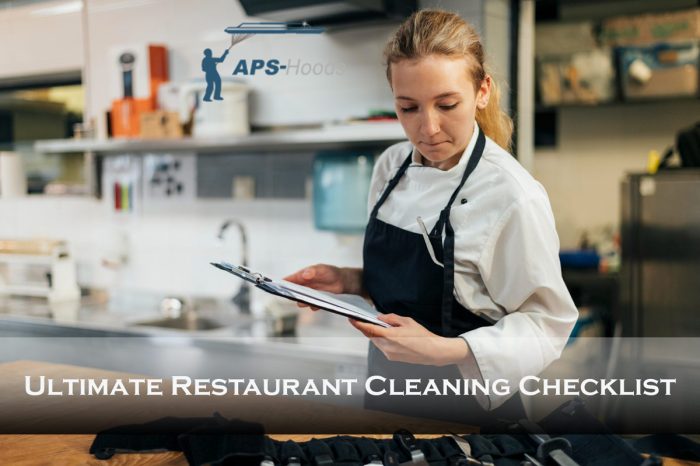 restaurant cleaning checklist in Denver, CO